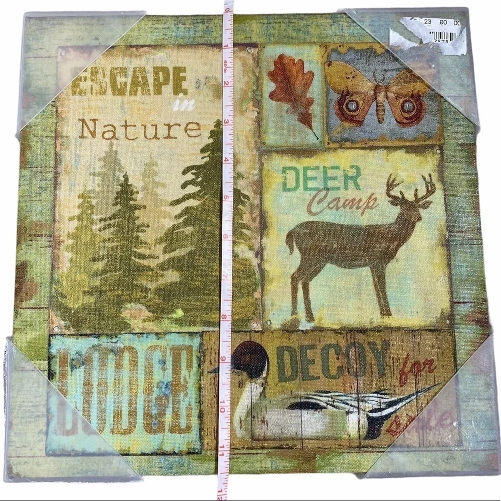 NWT Canvas Art Vintage Outdoors Wild Life